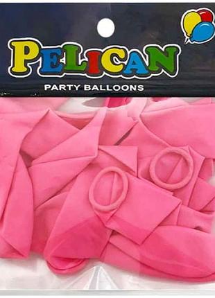 Набір кульок повітряних латексних 10"/25см пастель рожевий яскравий 10 штук 811009/009/pelican