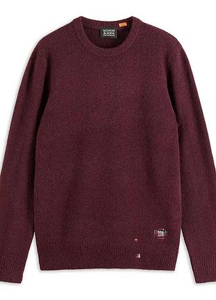 Люкс бренд scotch&soda cos вовняний светр бургунді 100% вовна