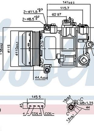 Компрессор кондиционера mercedes slk-class w 172 (11-) slk 250 cdi ni 890696