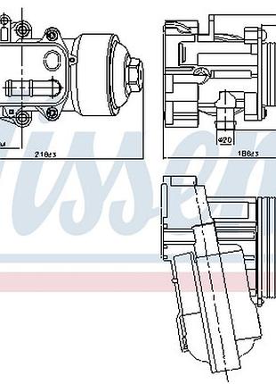 Радиатор масляный с корпусом масляного фильтра (з корпусом) audi a 6 / s 6 (c7) (11-) 2.0 tdi ni 91315