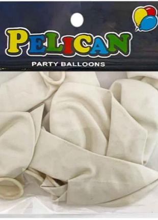 Набір кульок повітряних латексних 10"/25см макарун білий10 штук 811201/201/pelican