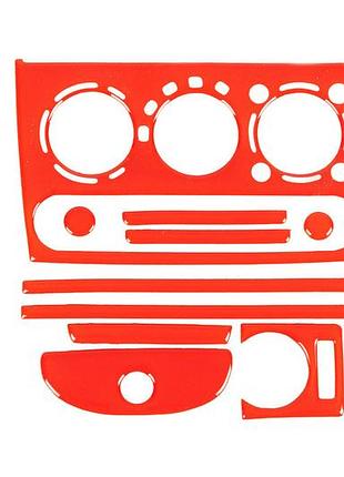 Накладки на панель красные для opel corsa b 1996-2000 10 деталей самоклейка для тюнинга интерьера авто dm-11