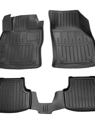 Коврики stingray 3d 5 шт для skoda octavia iii a7 2013-2019 резиновый коврик для салона защиты от грязи dm-11