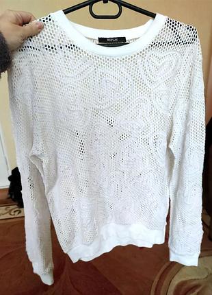 Светр сітка білий 🤍