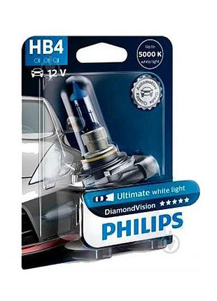 Автолампа галогеновая 51w hb4 12v 51w 5000k p22d/diamondvision - яскравное белое свето с блокитным оттном