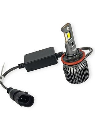 Лампа led h8, h9, h11, h16 12v-24v 80w eurotun z5 14000l 6000k can bus радиатор с вентилятором