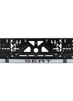 Рамка carlife під номер seat 3926 кріплення для номерного знаку автомобіля універсальна рамка для авто dm-11