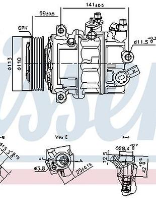 Компрессор кондиционера vw multivan t6 (sgf, sgm, sgn, shm, shn) 2.0 tdi 4motion 2015.04 - ni 890893