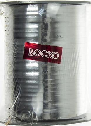 Стрічка фольгована для повітряних кульок та декору срібло 110м