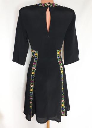 Плаття чорне в етно стилі з вишивкою asos (розмір 34)6 фото