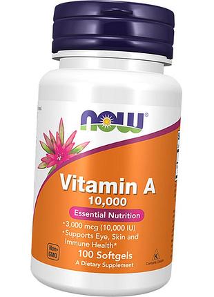 Витамин а, vitamin a 10000 , now foods 100гелкапс (36128043)