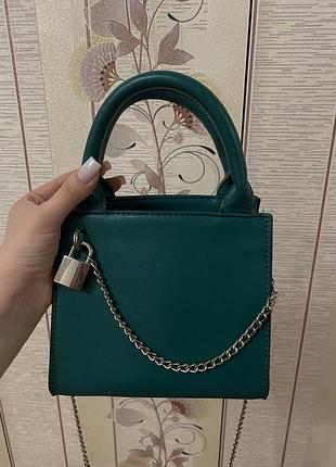 Зелена міні сумка