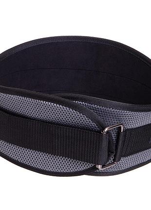 Пояс атлетичний посилений регульований fi-2634-105 сірий (34363033), zelart