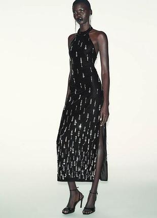 Сукня жіноча чорна оксамитова zara new