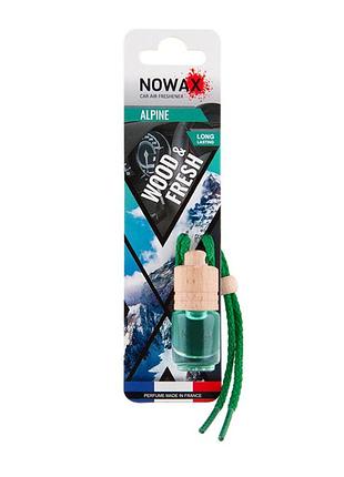 Ароматизатор nowax woodfresh alpine для автомобиля компактный подвесной освежитель воздуха с деревянной ve-33