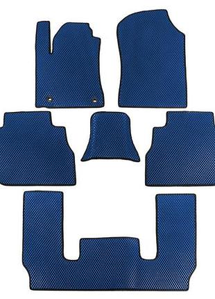 Коврики eva 3 ряда синий для toyota sequoia 2007-2022 резиновый коврик для салона авто ve-33