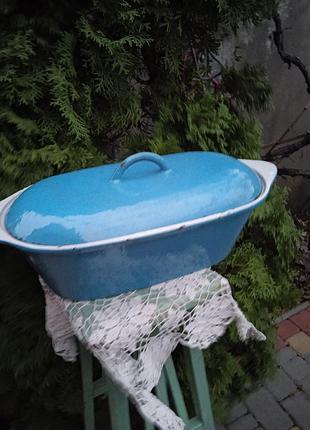 Гусятница ссср из натурального чугуна на 5 литров в отличном состоянии, внутри чистая , без сколов