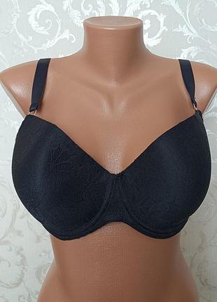 Черный бюстгальтер бюстик лифчик с плотной чашкой 40dd 90e 105e primark