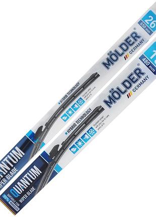 Комплект щеток стеклоочистителей molder quantum для volkswagen passat 2014 гибридные дворники для очистк dm-11