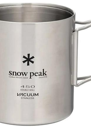 Термокружка snow peak mg-214 stainless vacuum-insulated 450ml