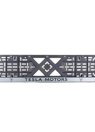 Рамка bi-plast для номерного знака tesla универсальная крепежная рамка для автомобиля надежное крепление dm-11