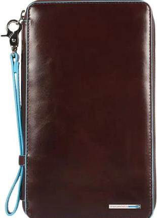 Гаманець piquadro blue square zip-around travel document holder cognac