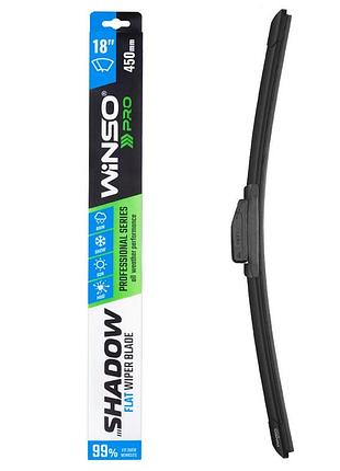 Безкаркасна щітка winso pro shadow 18/450мм для авто універсальна щітка для миття та очищення автомобіля dm-11