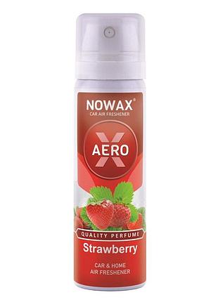 Ароматизатор nowax x aero strawberry 75ml освіжувач повітря ягідний для дому та автомобіля спрей для усу ve-33