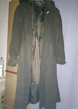 🍀 стильний темно-зелений плащ із теплою знімною підкладкою — суперціна!