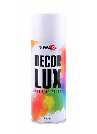 Фарба акрилова nowax spray 450мл білий матовий matt white ral9010 аерозоль для фарбування автомобілів ме ve-33