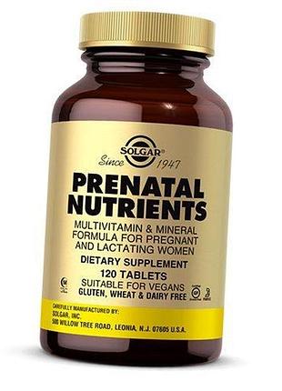 Витамины для беременных, prenatal nutrients, solgar 120таб (36313001)