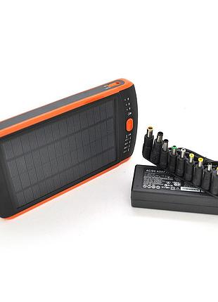 Power bank 23000 mah solar, flashlight, input:15-20v/2a, output:5v/2,1a(usb), for laptop charger, rubberized