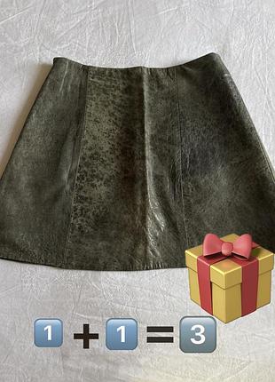 Натуральная кожаная юбка.