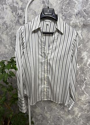 Сорочка жіноча базова сорочка в смужку h&m xs