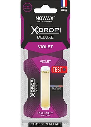 Ароматизатор nowax x drop deluxe violet для автомобиля парфюмированный целлюлозный аромат для салона авт dm-11
