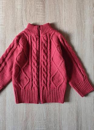 Вязаный свитер на молнии