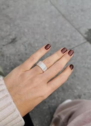 Стильное серебряное крутое кольцо цепь6 фото