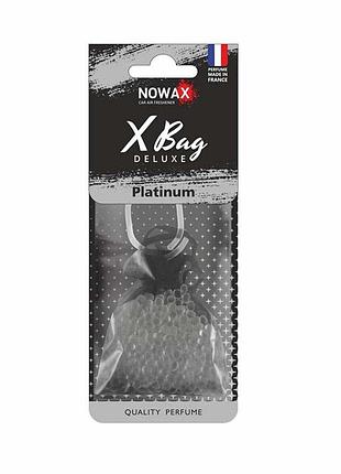 Ароматизатор nowax x bag delux platinum для автомобиля освежитель воздуха с полимерными шариками для сал dm-11