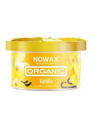 Ароматизатор воздуха nowax organic vanilla гелевый для автомобиля парфюмированный освежитель воздуха dm-11