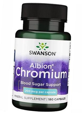 Хелат аминокислоты хрома, albion chromium 200, swanson 180капс (36280086)