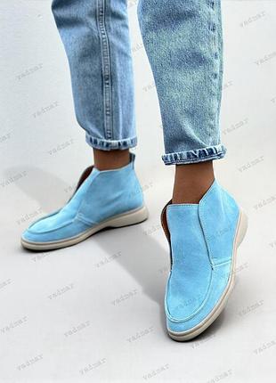 36-41 рр деми/зима лоферы ботинки натуральная кожа/замша черные, бежевые, пудра, бордо, зеленый