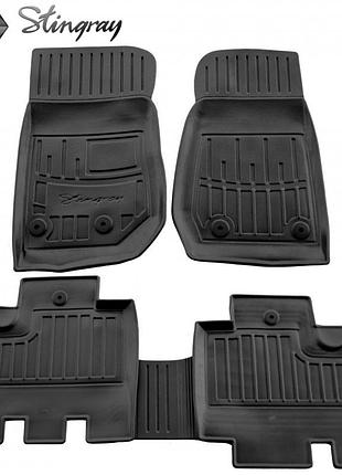 Коврики stingray 3d 5d для jeep wrangler 2007-2017 полиуретановые в салон защитные резиновые 5 шт dm-11
