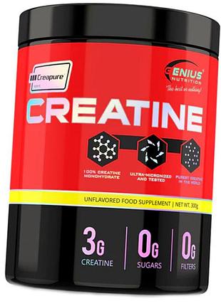 Креатин креапур, creatine with creapure, genius nutrition 300г без вкуса (31562002)