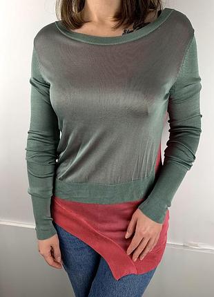Жіноча легка кофта лонгслів з асиметричним кроєм diesel розмір m