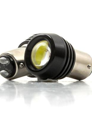 Led автолампа solar 12v s25 bay15d 1smd 1.5w белая для автомобилей стоп-сигналы габариты светодиоды dm-11