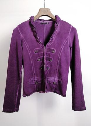 Стильний фіолетовий жакет betty barclay у гусарському стилі (тренд)