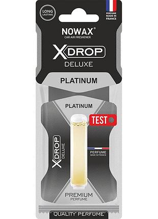 Ароматизатор nowax x drop deluxe platinum для автомобиля целлюлозный парфюмированный для салона авто аро ve-33
