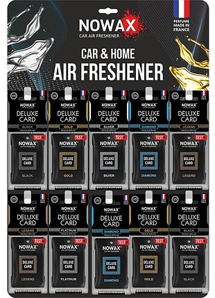 Планшет mix №1 ароматизаторів nowax delux card для автомобіля та будинку целюлозний освіжувач повітря dm-11