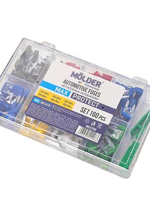 Набір запобіжників molder міні mix 160шт ma22260 автомобільні запобіжники для захисту електрично ve-33
