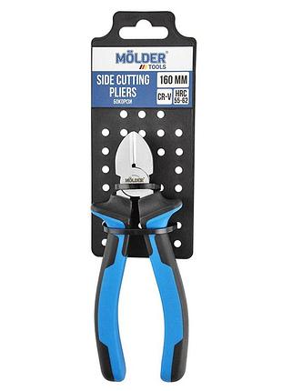 Бокорезы molder 160мм cr-v с двухкомпонентной ручкой для обрезки проволоки и проводов бокорезы dm-11